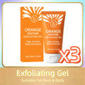 Gel exfoliant orange pour le visage et le corps, élimine les peaux mortes, nettoie en profondeur les pores, élimine la saleté, améliore la rugosité, blanchit et hydrate.