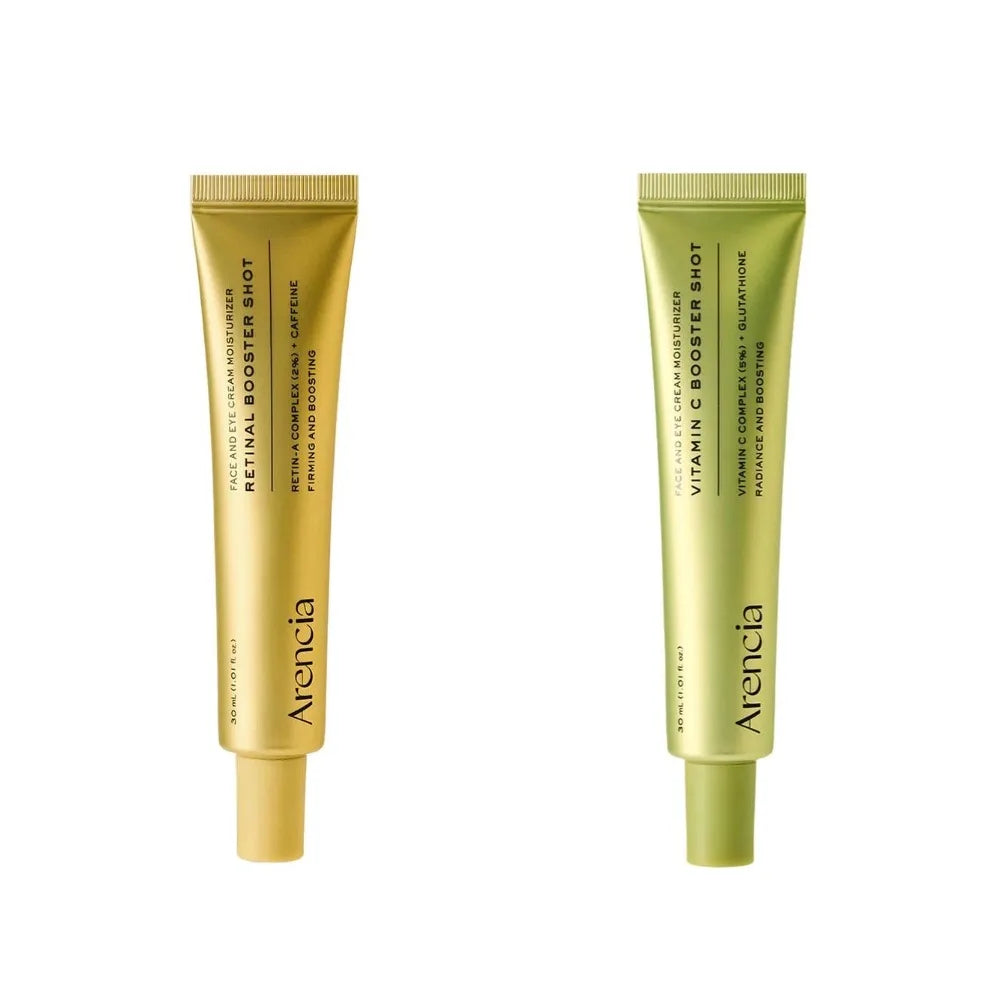 30ml Arencia Retinal Brighten Firming Boosting Moisturizer VitaminC Booster Shot Glutathione Face Eye Cream Day Night Cream Duo