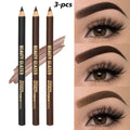 BEAUTY GLAZED Waterproof Eyebrow Pencils (3-Pack) - Long-lasting, Sweat-proof, Plant-based Formula for All Skin Types