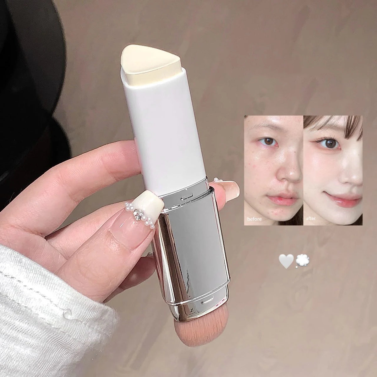Kakashow Lazy Foundation Make-up Stick Natural Moisturizing Fit Non Drying Foundation Make-up Stick Suitable for All Skin Tones